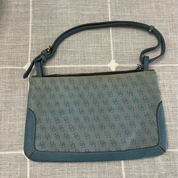 Dooney & Burke Blue Canvas Shoulder Bag - Picture 1 of 6